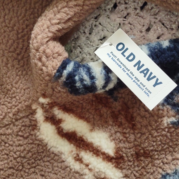 NWT Old Navy Medium Sherpa 1/4 Zip Buffalo Pullover - Picture 3 of 14